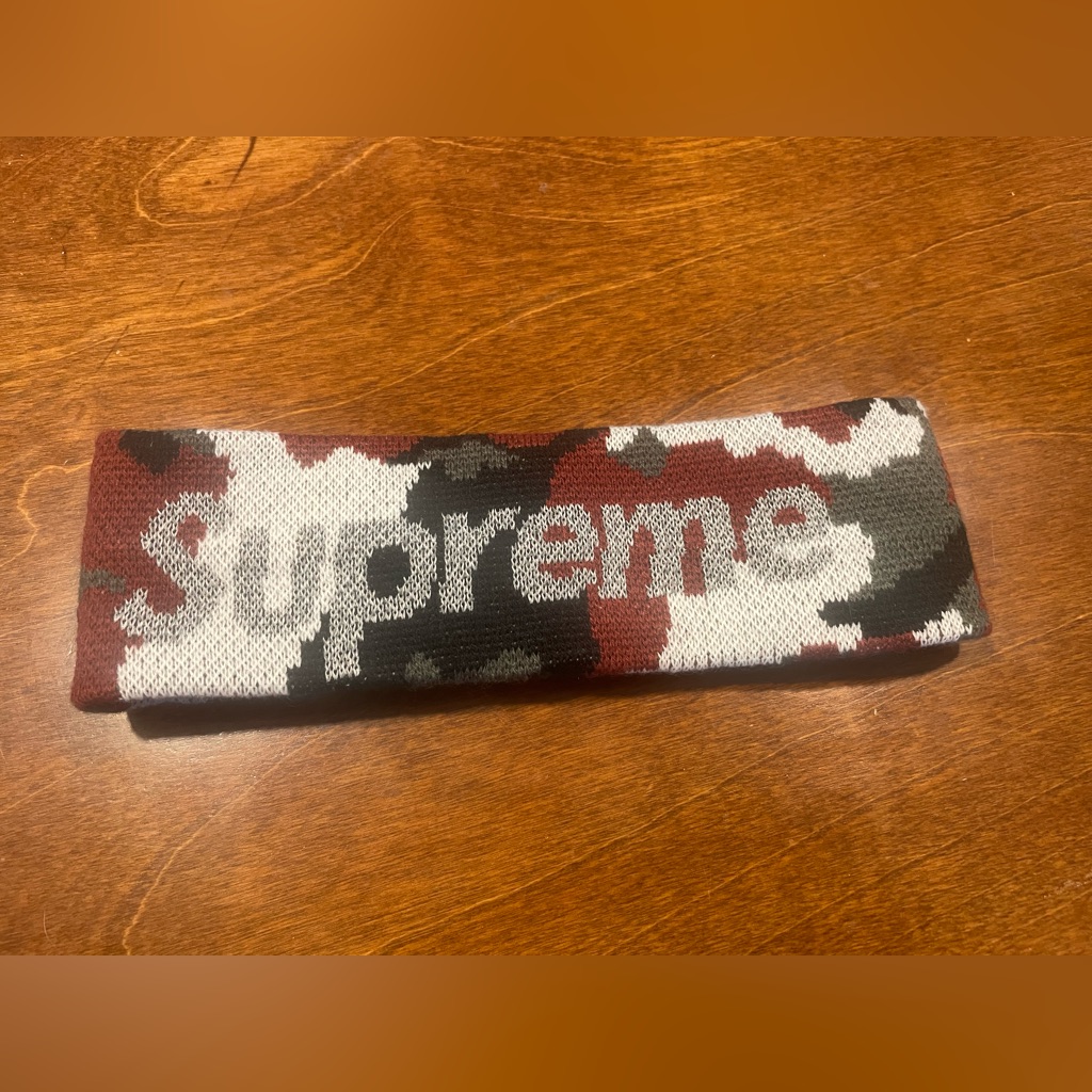 Supreme Red Camo Headband Supreme Red Camo Headband